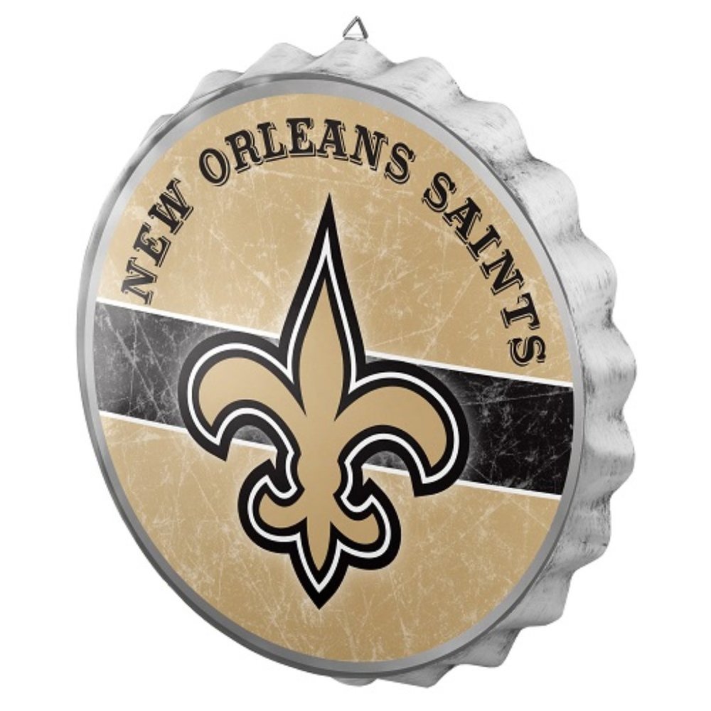 NFL New Orleans Saints Distressed Bottle Cap Sign